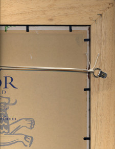 Photo of the reverse of an unglazed frame without tape